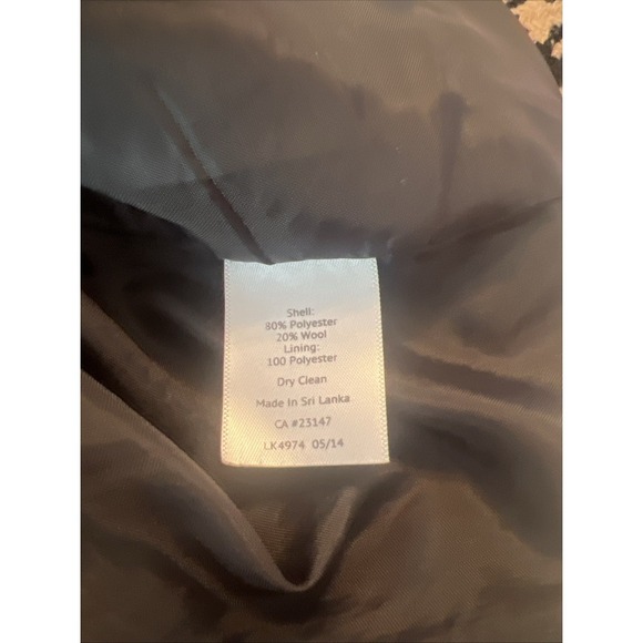 Talbots Houndstooth Wool Blend Lined Pencil Skirt Size 10 Black & Beige - Picture 8 of 8